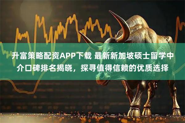 升富策略配资APP下载 最新新加坡硕士留学中介口碑排名揭晓，探寻值得信赖的优质选择